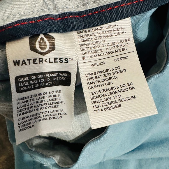 Dockers Mens Shorts Light Blue Supreme Flex Cotton Blend Casual W50 - Picture 10 of 12